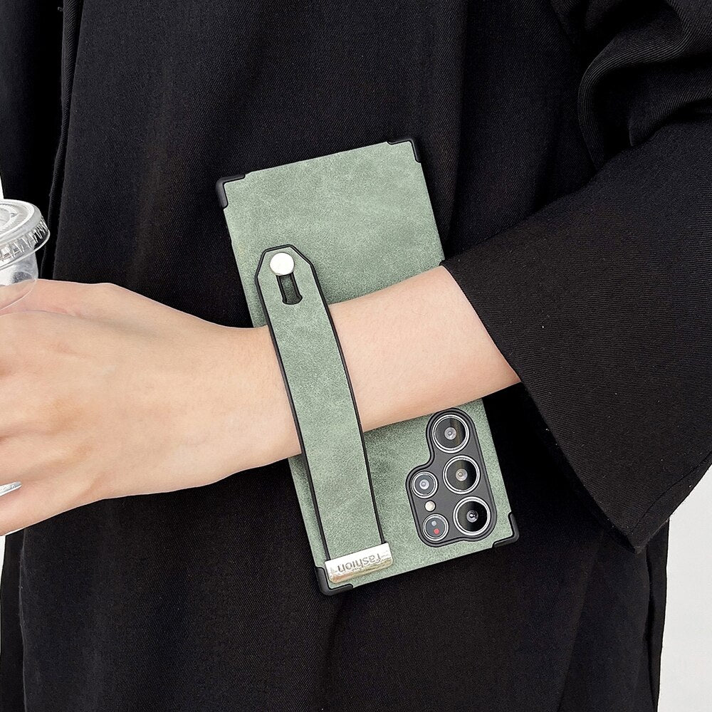 Luxury Wrist Strap Stand Case For Samsung