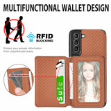 Magnetic Wallet Card Slots Case For Samsung