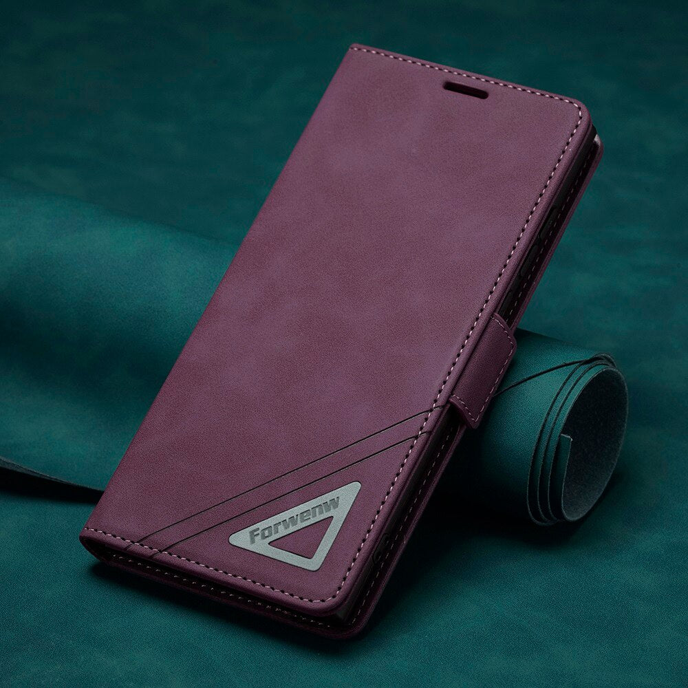 Matte Flip Leather Case for Samsung