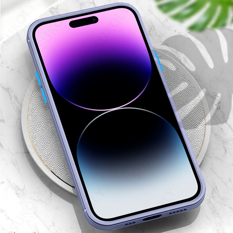 Magnetic Flower Matte Case For iPhone 11(Light blue)