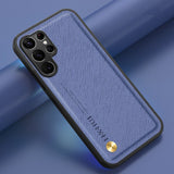 New Cross Grain Leather Case For Samsung