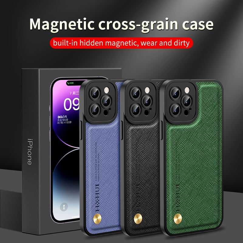 New Cross Grain Leather Case For Samsung