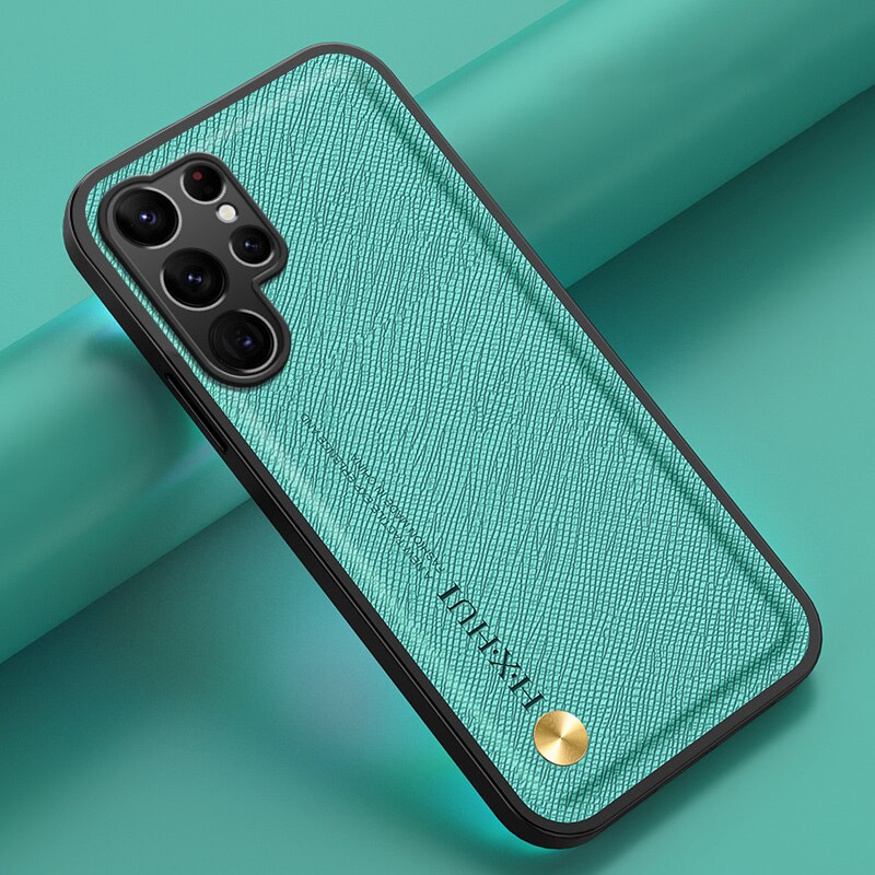 New Cross Grain Leather Case For Samsung