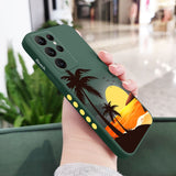 Sunset Side Pattern Soft Case For Samsung