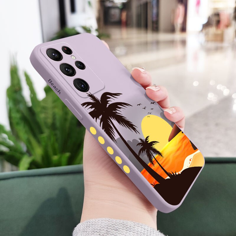 Sunset Side Pattern Soft Case For Samsung