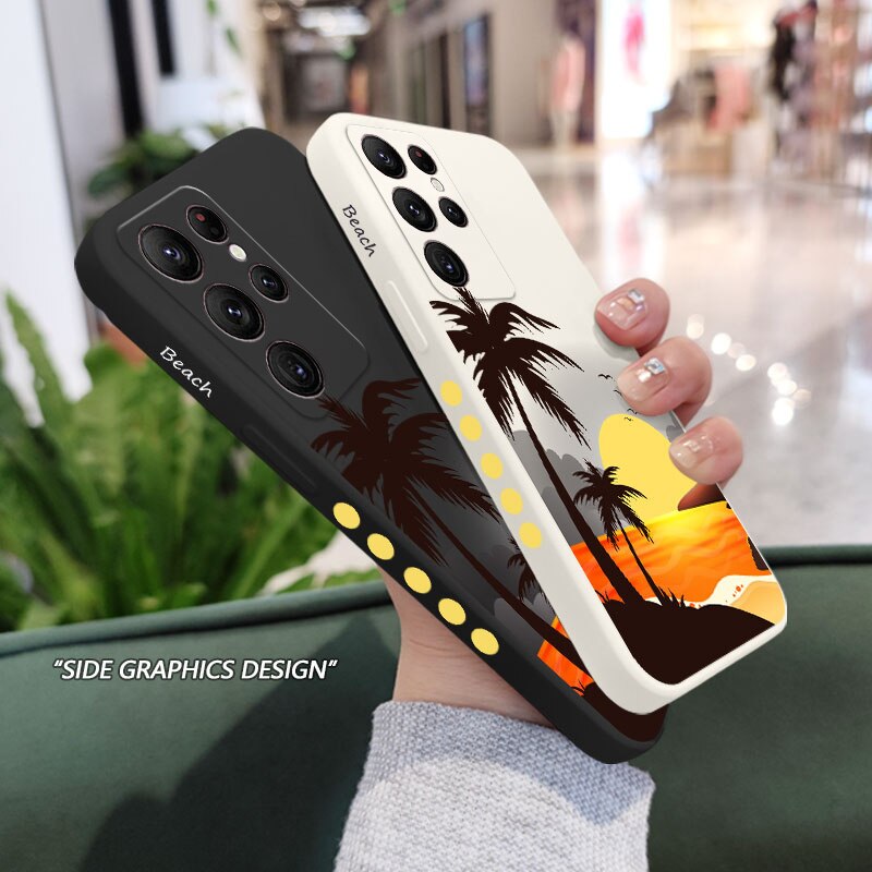 Sunset Side Pattern Soft Case For Samsung