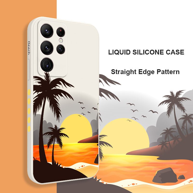 Sunset Side Pattern Soft Case For Samsung
