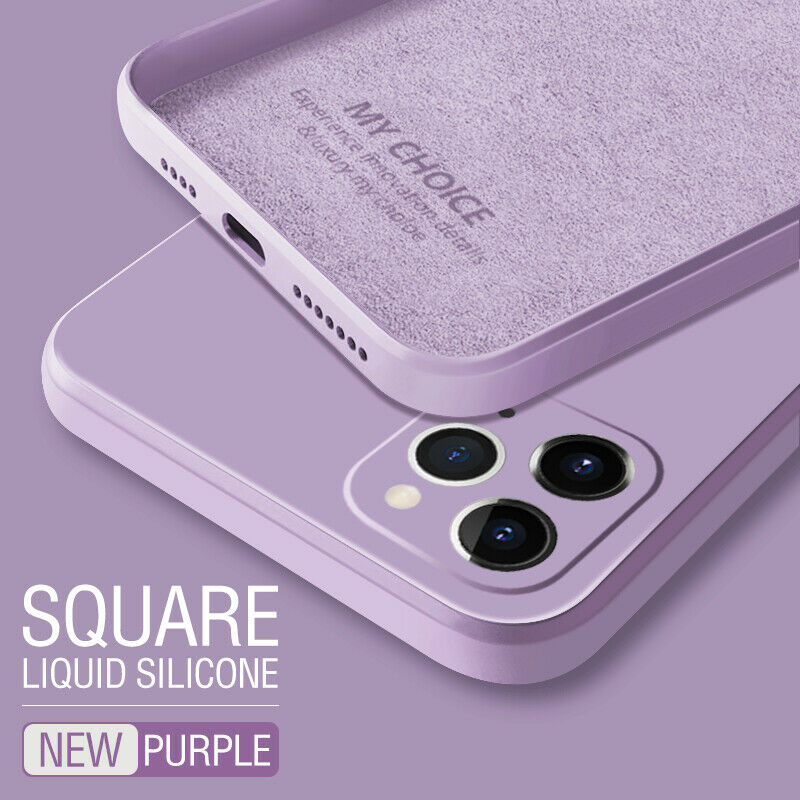 Original Square Liquid Silicone Case For iPhone