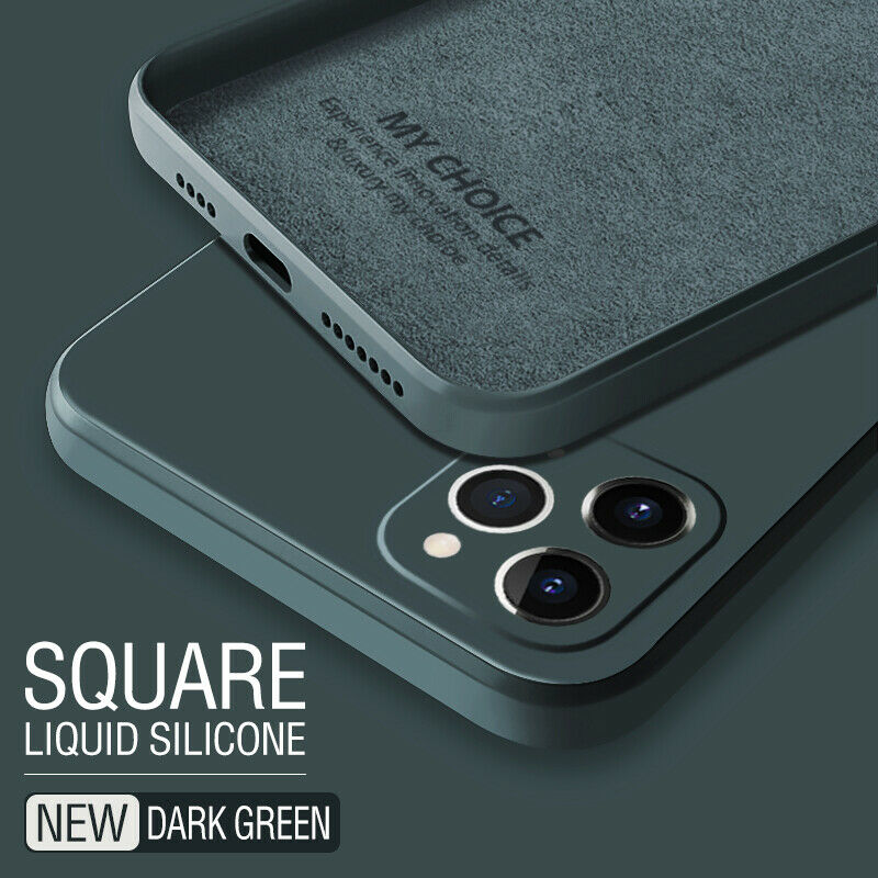 Original Square Liquid Silicone Case For iPhone