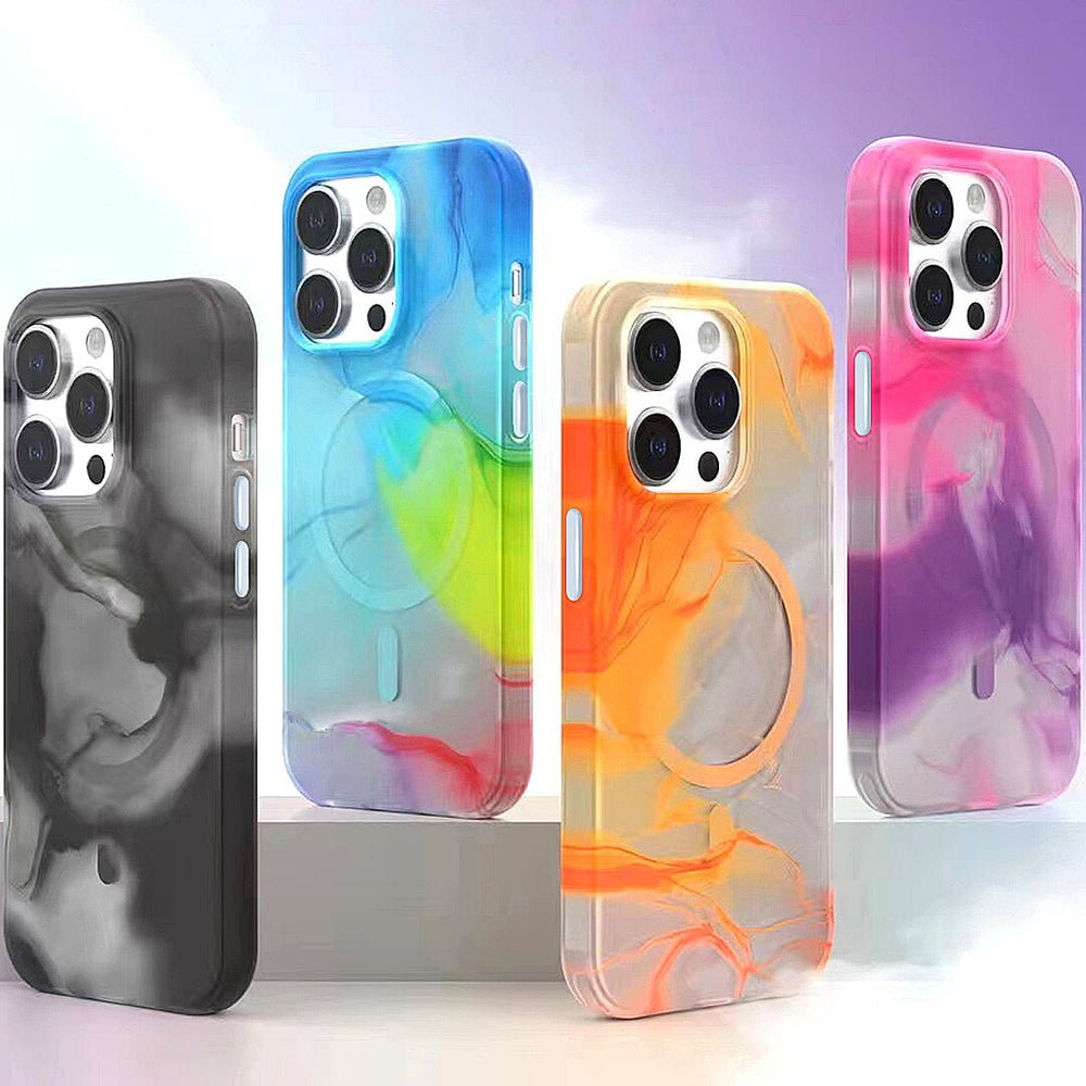 Watercolor Magnetic Matte Case For iPhone