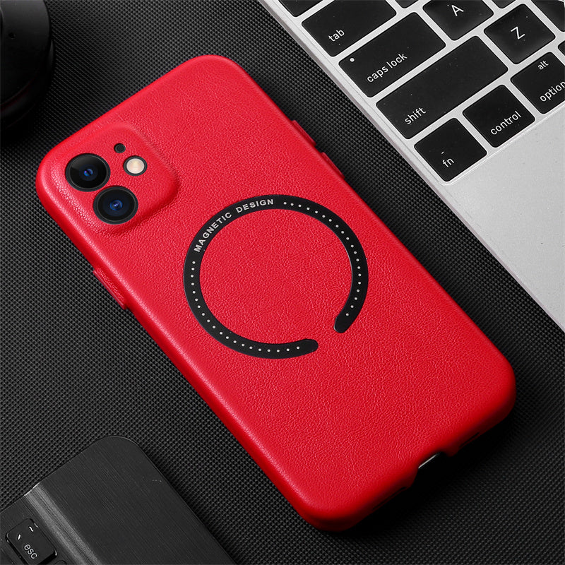 Leather Magnetic Shockproof Case For iPhone