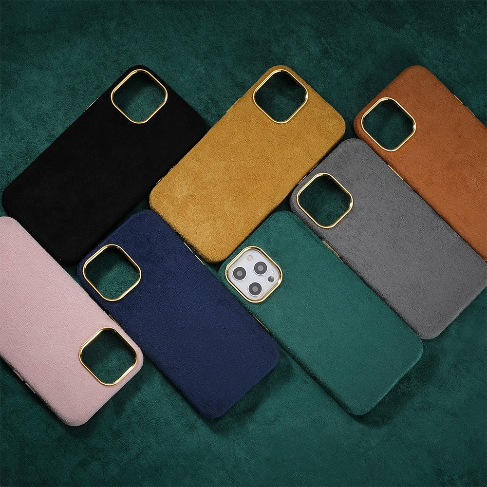 Velvet Shockproof Soft Case For iPhone