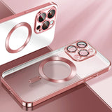 Plating Transparent Magnetic Case For iPhone
