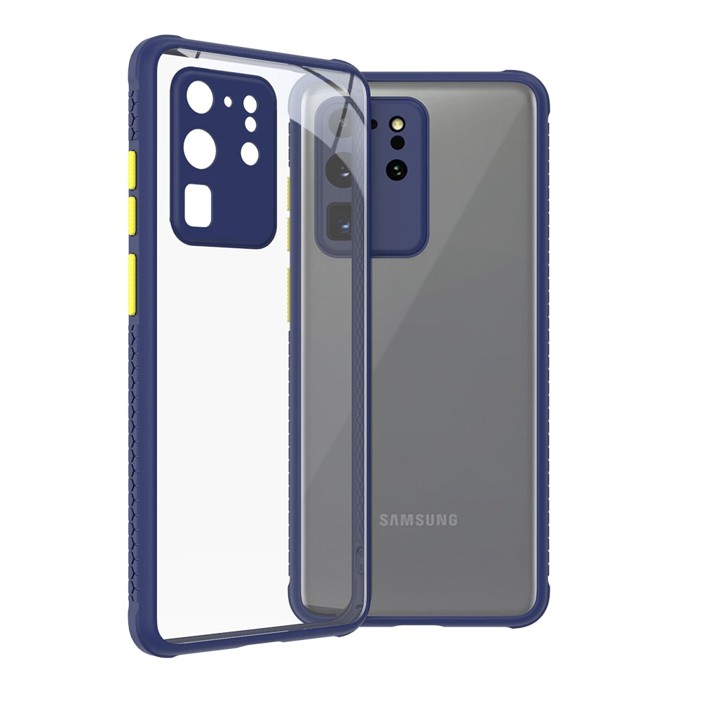 Silicone Frame PC Clear Protective Case For Samsung