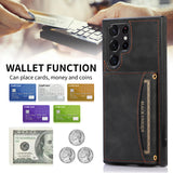 Retro Flip Wallet Leather Case For Samsung