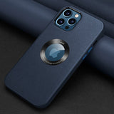 Luxury Solid Color PU Leather Case for iPhone