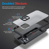 Shockproof Matte Clear Hard Case For iPhone