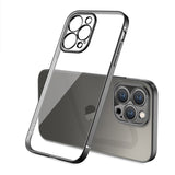 Shockproof Plating Clear Soft Case For iPhone