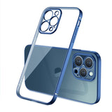 Shockproof Plating Clear Soft Case For iPhone