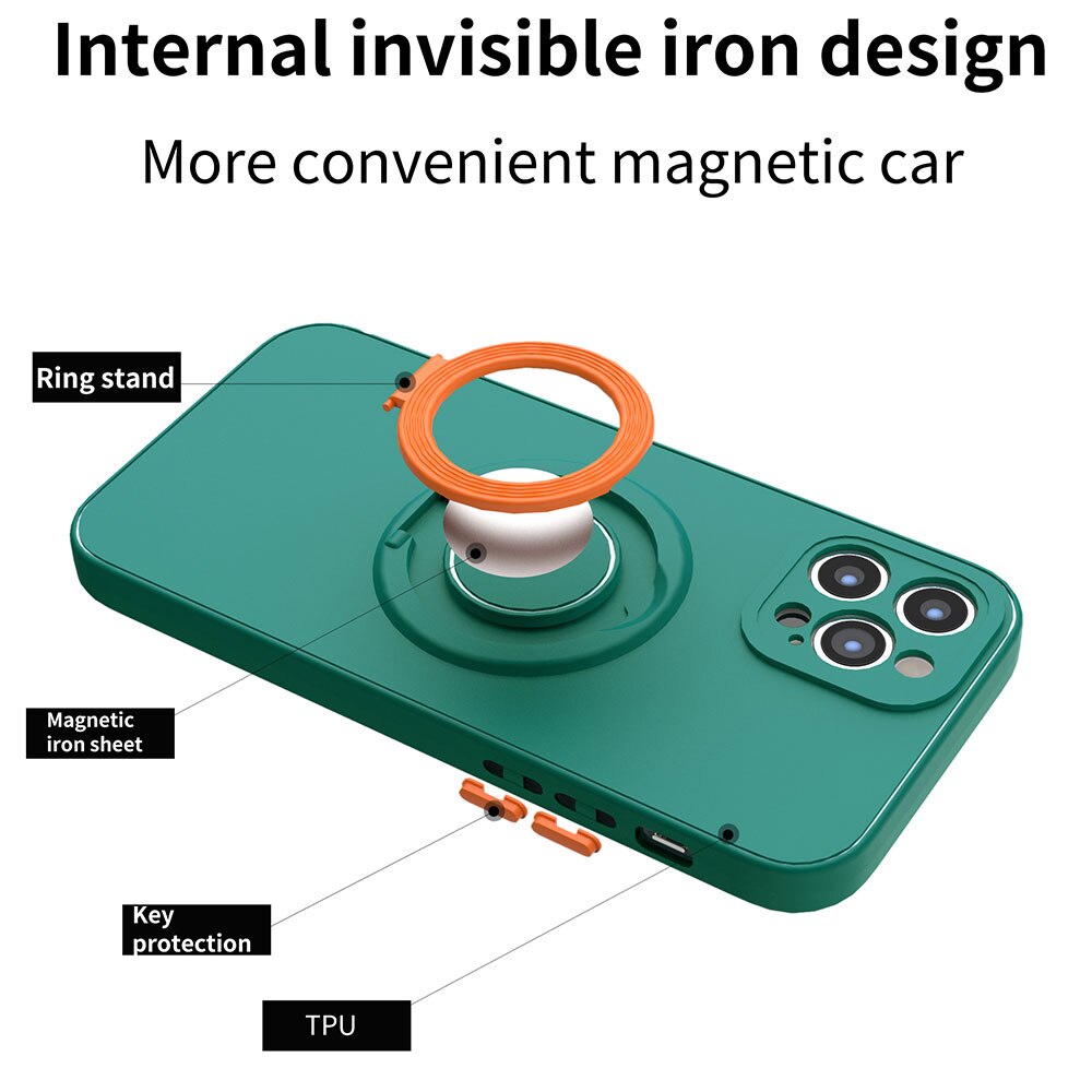 Soft Silicone Finger Ring Case for iPhone