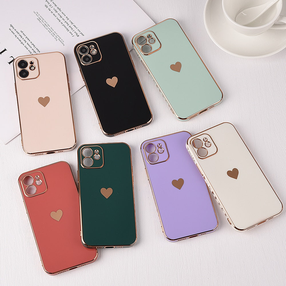 Solid Plating Lens Protection Case For iPhone