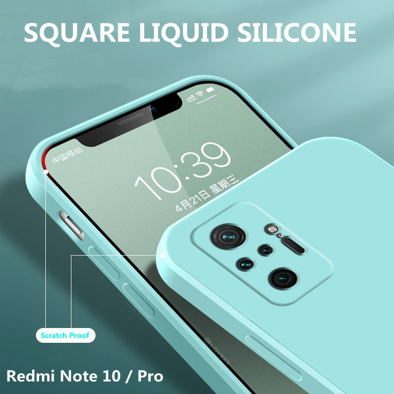 Square Liquid Silicone Soft Case For Xiaomi/Redmi
