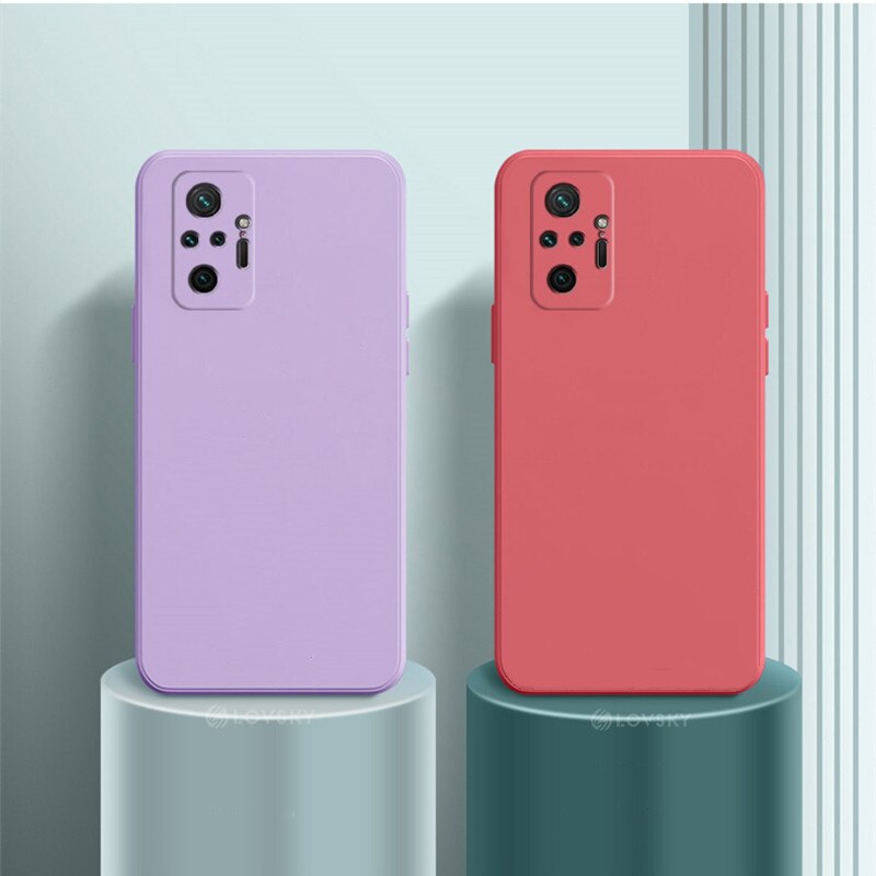 Square Liquid Silicone Soft Case For Xiaomi/Redmi