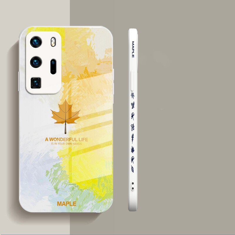 Tempered Glass Watercolor Case for Huawei