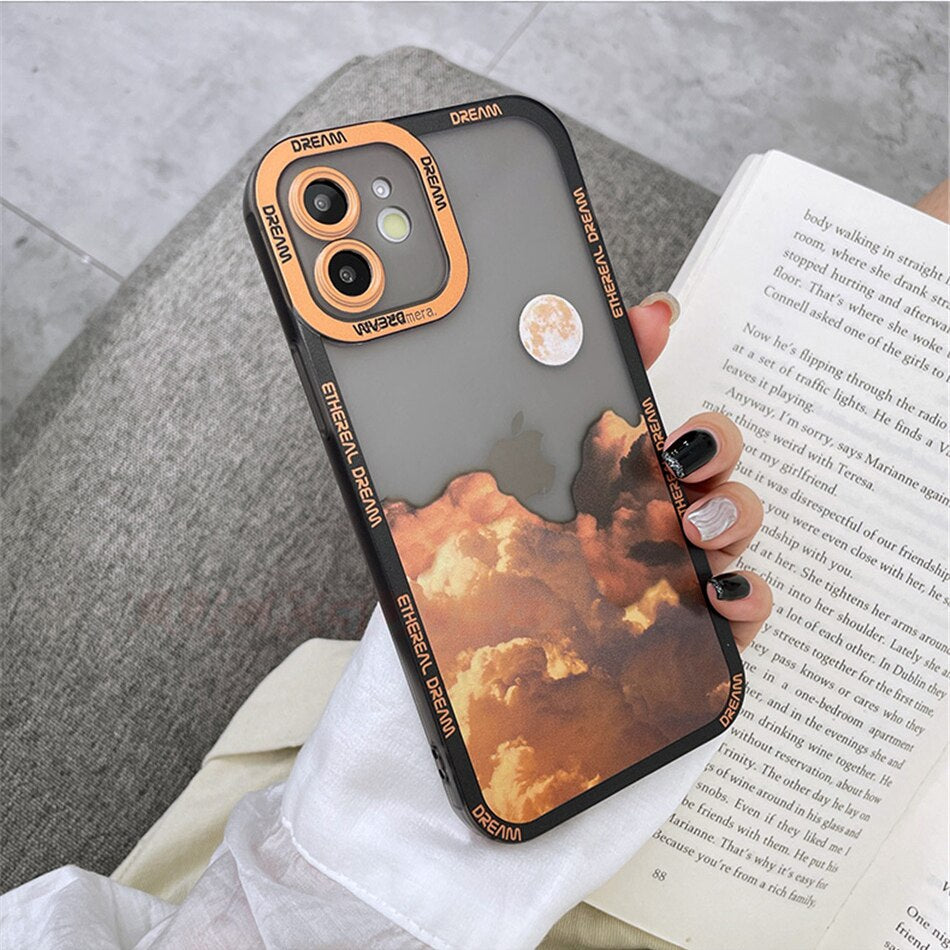 Retro Moon Camera Protection Case For iPhone
