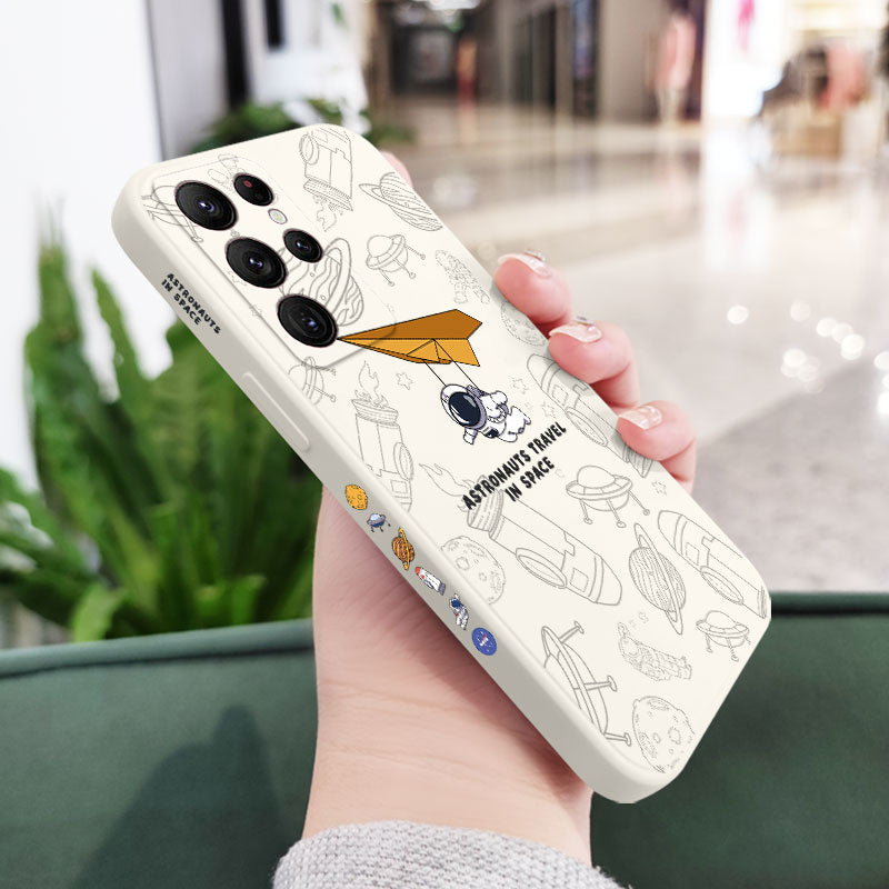 Cute Astronaut Soft Case For Samsung