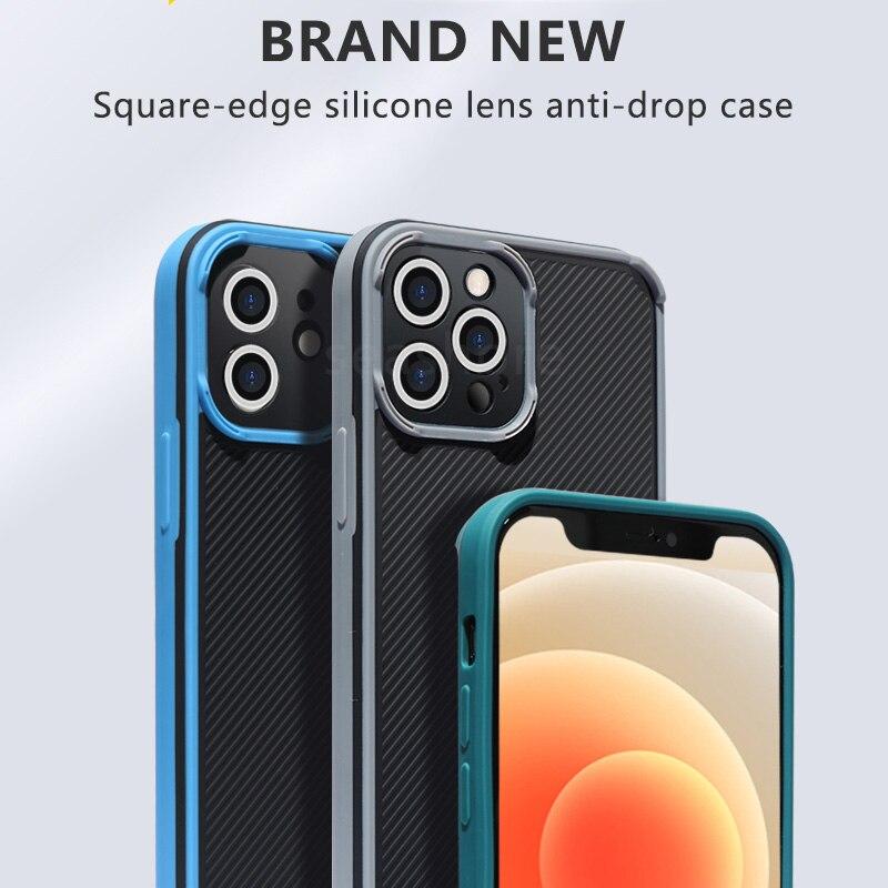 Ultra Thin Square Camera Lens Protection Case For iPhone