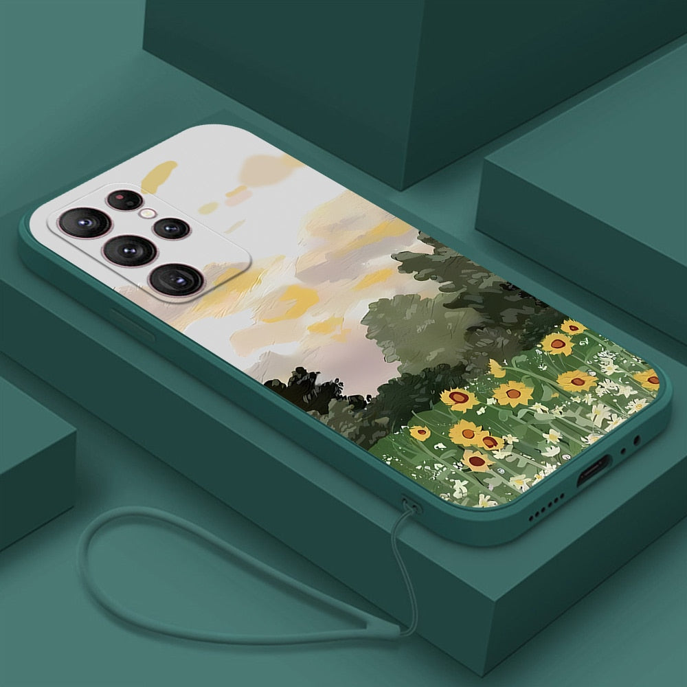 Vintage Painting Flowers Case For Samsung