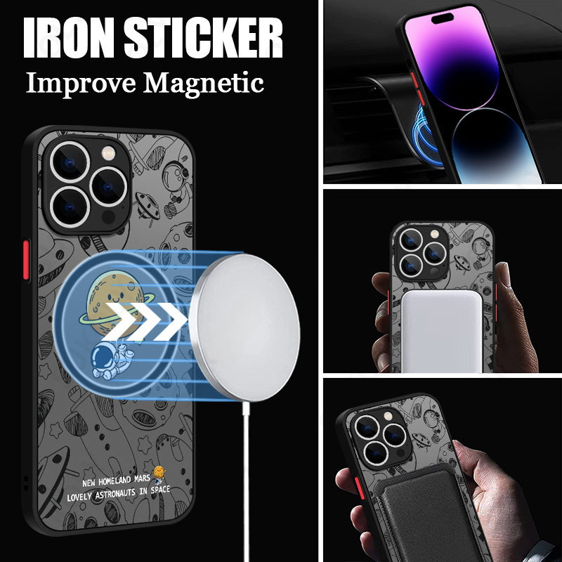 Magnetic Space Astronaut Case For iPhone