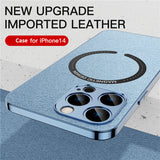 Plating Magnetic Solid Case For iPhone 14 Plus(SKY BLUE)