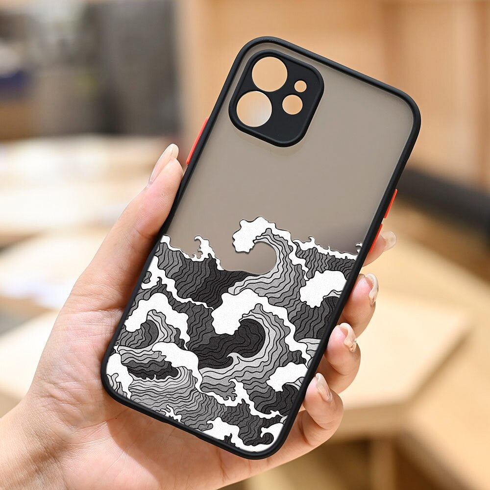 Camera Protection Sea Wave Case for iPhone