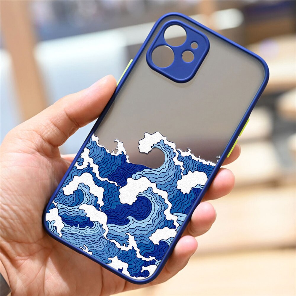 Camera Protection Sea Wave Case for iPhone