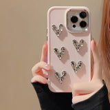 Luxury Plating Love Heart Case For iPhone