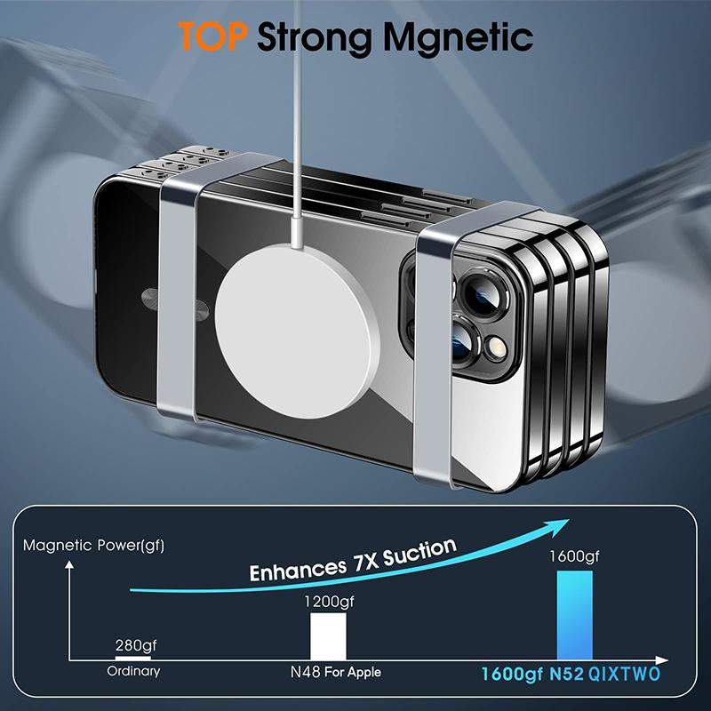 Plating Clear Magnetic Case For iPhone