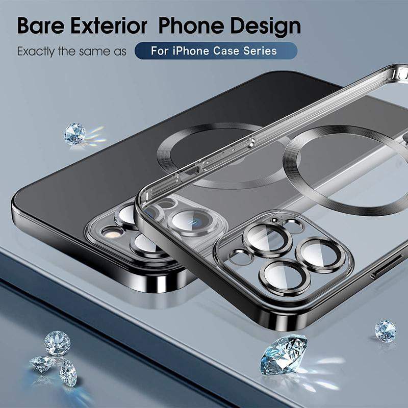 Plating Clear Magnetic Case For iPhone