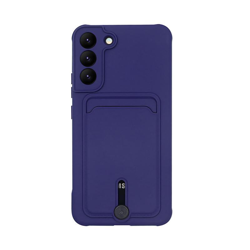Candy Color Card Slot Silicone Case For Samsung