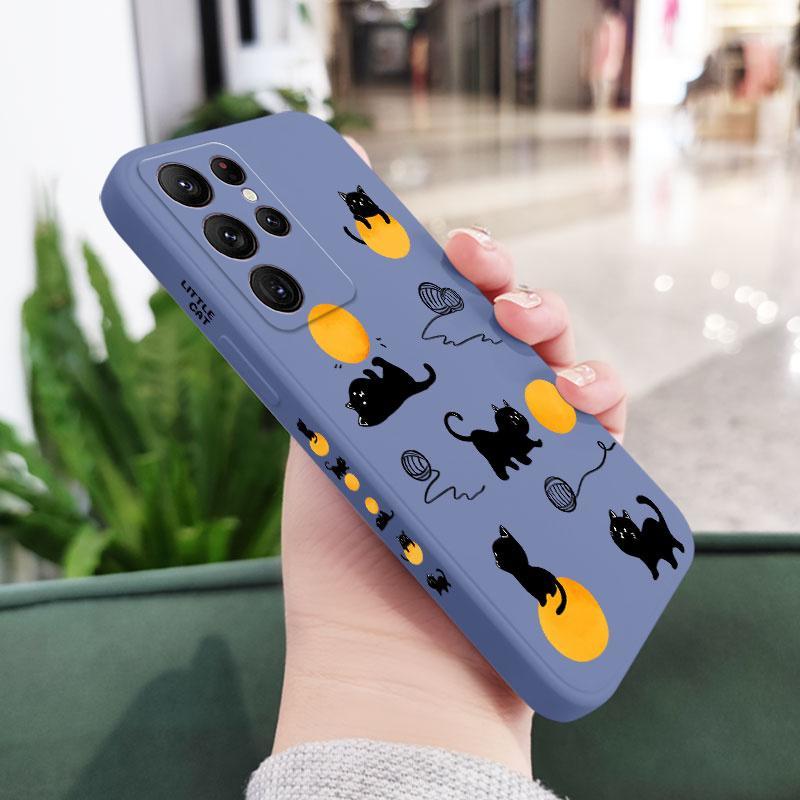 Cat Playing Cute Soft Case For Samsung