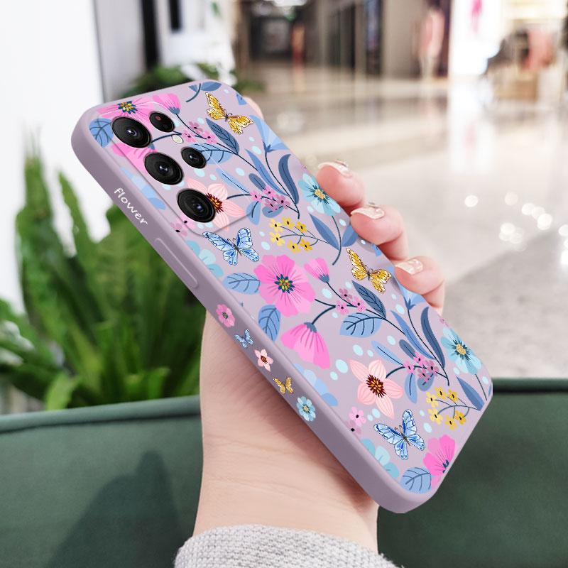 New Flower Silicone Case For Samsung