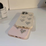 Luxury Plating Love Heart Case For iPhone