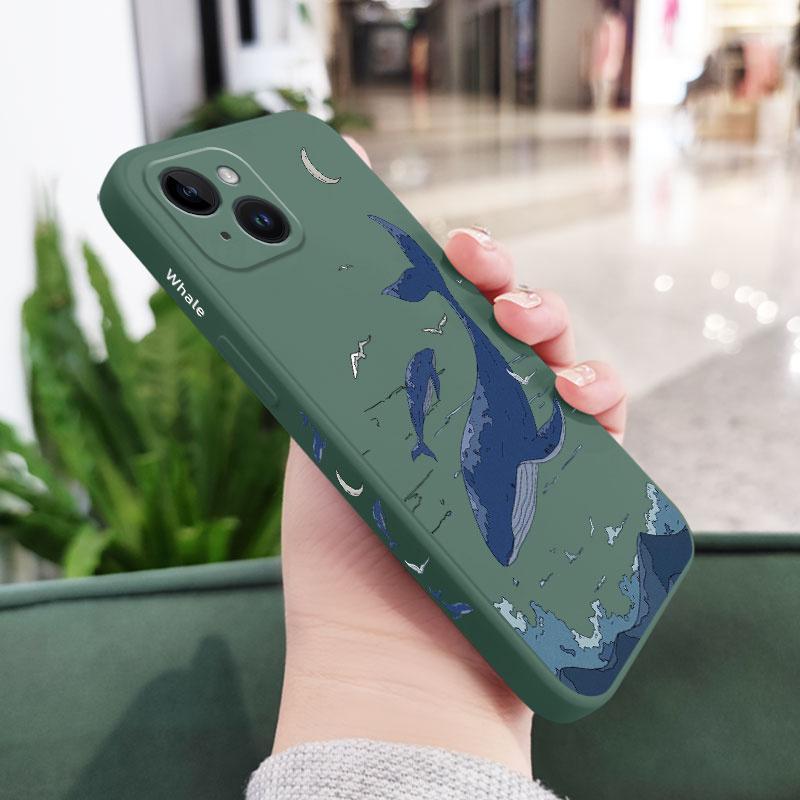 Fantasy Whale Silicone Case For iPhone