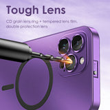 Magnetic With Lens Film Protection Case For iPhone