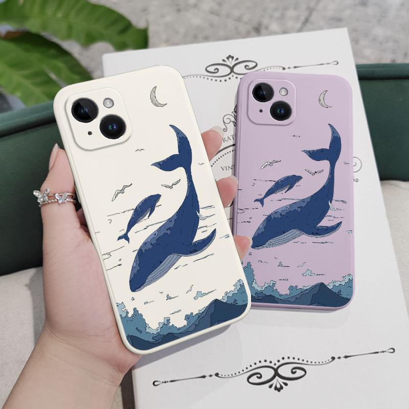 Fantasy Whale Silicone Case For iPhone